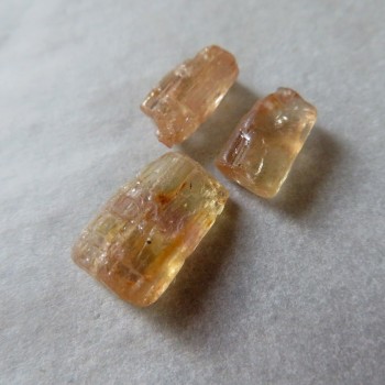 Imperial topaz, krystalky, set č.3