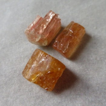 Imperial topaz, krystalky, set č.5
