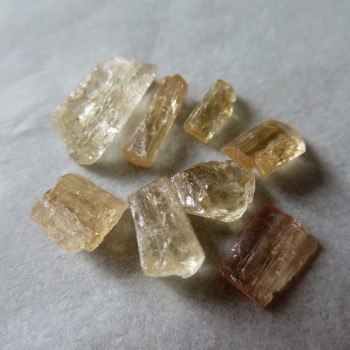 Imperial topaz, krystalky, set č.13