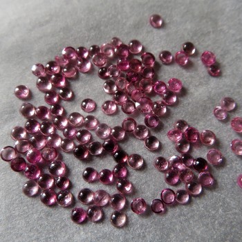 Saturated Rubelite, mini cabochon 2.5 mm