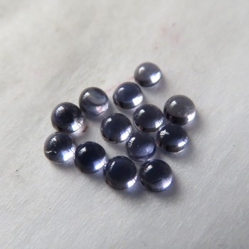 Cordierite (Iolit) mini cabochon 2.5mm, 1pc