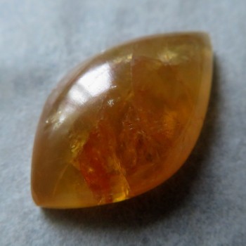 Orange garnet hessonite, Tanzania, cabochon 2