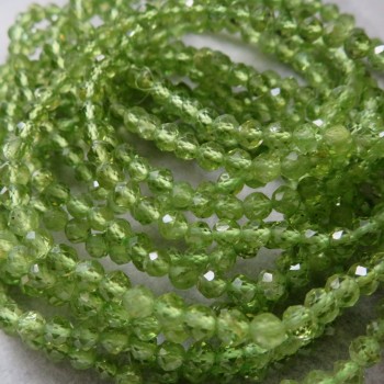 Faceted olivine, balls 4mm (5 pcs)