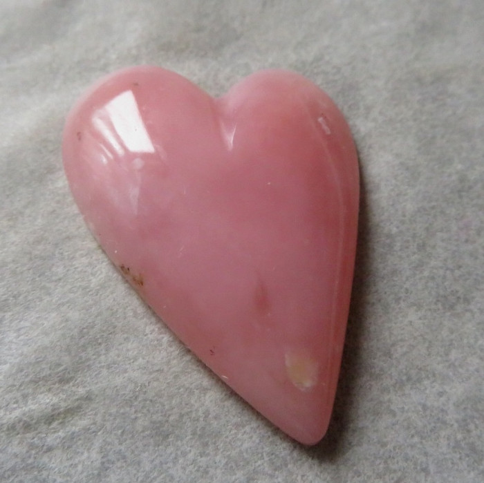 Růžový opál Peru, srdce č.5