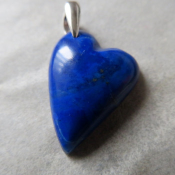 Lapis lazuli Extra color, heart pendant no.1