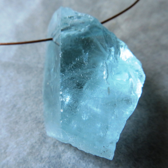 Akvamarín krystal - vrtaný č.02