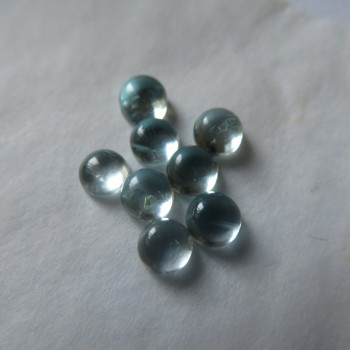 Aquamarine mini cabochon Mozambique, 4mm, 1pc