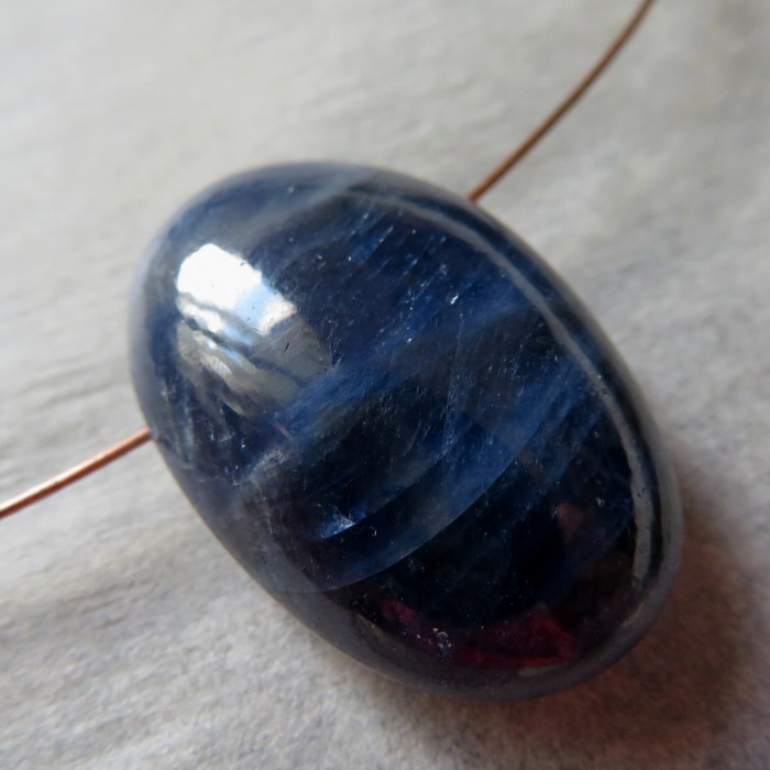 Large blue Sapphire - side drilled No. 9
