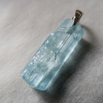 Deep aquamarine Russia, crystal pendant No. B10
