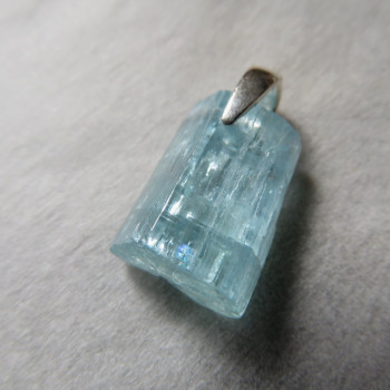 Deep aquamarine Russia, crystal pendant No. B14