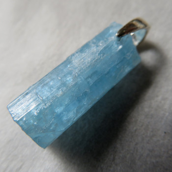 Deep Aquamarine Russia, crystal pendant No. B15