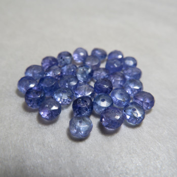 Tanzanite, faceted ring (approx. 5x3mm) 1pc