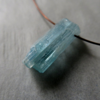 Deep aquamarine, Russia, drilled crystal No. AV3