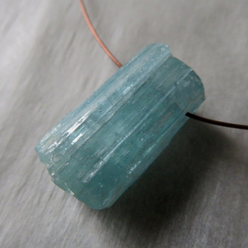 Deep aquamarine, Russia, drilled crystal No. AV6