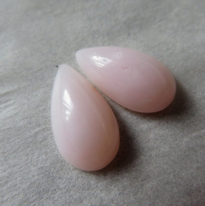 Pink opal Peru, pair no.R2