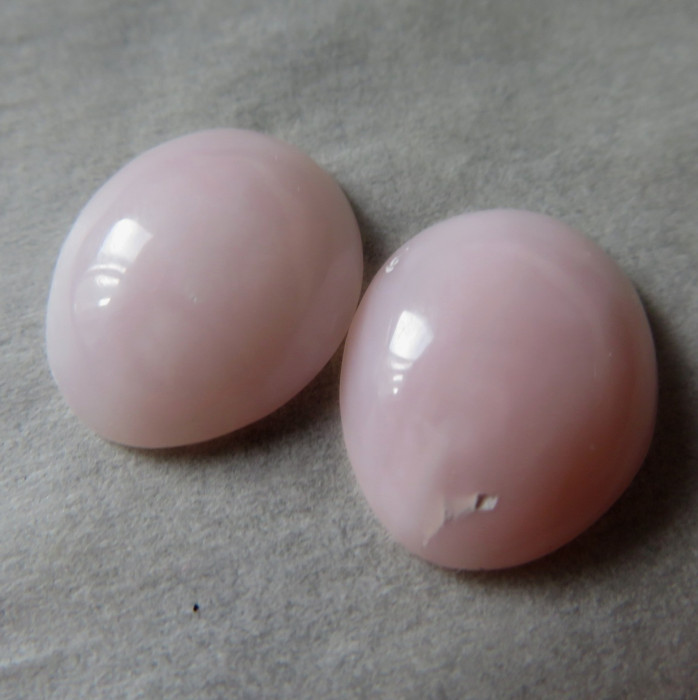 Pink opal Peru, pair no. R3