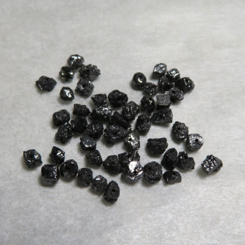 Anthracite rough diamond, 3 mm, 1pc