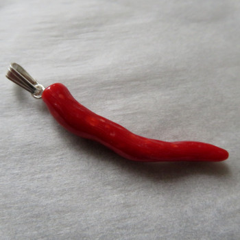 Real red coral Spain, pendant no.9