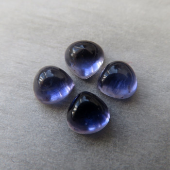 Cordierite (Iolite) mini cabochon droplet 5x5 mm, 1pc
