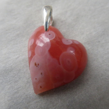 Extra Carnelian Botswana, heart pendant No. 4