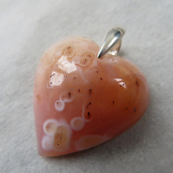 Extra Carnelian Botswana, heart pendant no. 6