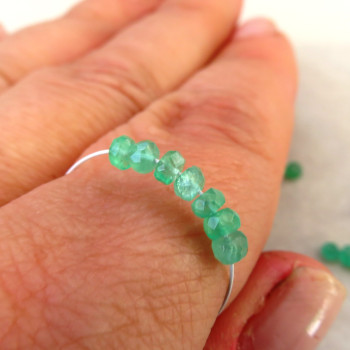 Smaragd, Kolumbie 3x1.5mm,facet. rondelka -(1ks). 