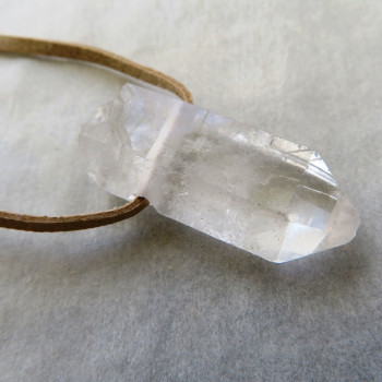 Pure crystal, - drilled crystal with skin No.13