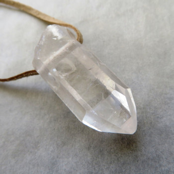 Pure crystal, - drilled crystal with skin No.14