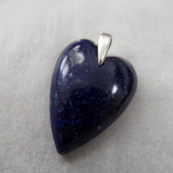 Dark lapis lazuli, heart pendant No. L1