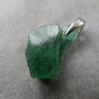 Raw emerald, Zambia pendant No. Z2