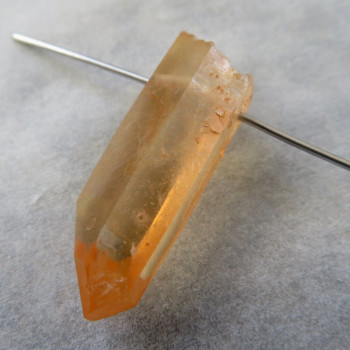Tangerine crystal, drilled crystal No.T3