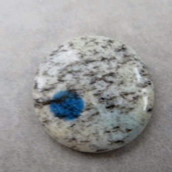 K2 azurite in granite, cabochon 6