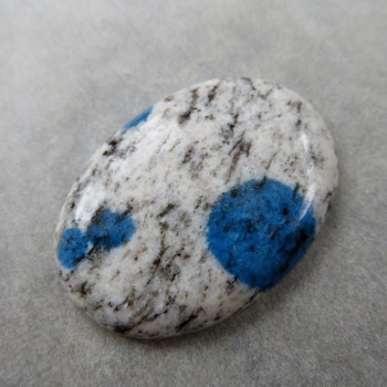 K2 azurite in granite, cabochon 9