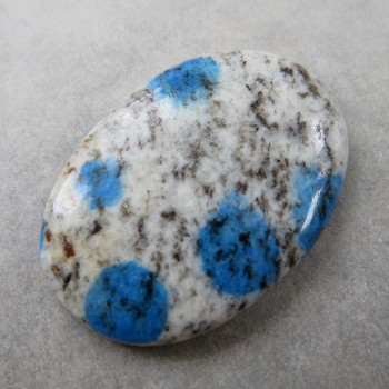 K2 azurite in granite, cabochon 11
