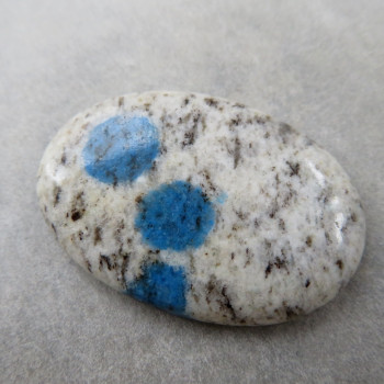 K2 azurite in granite, cabochon 14