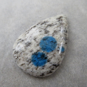 K2 azurite in granite, cabochon 18