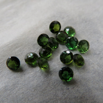 Verdelite, green faceted, darker 3 mm