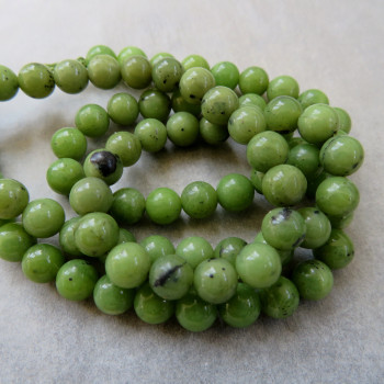 Jade Canada-light, bead 6.5mm- (1pc)