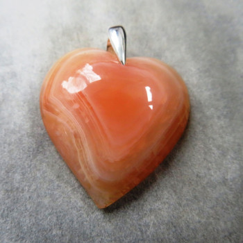 Extra Carnelian Botswana, heart pendant no. 2