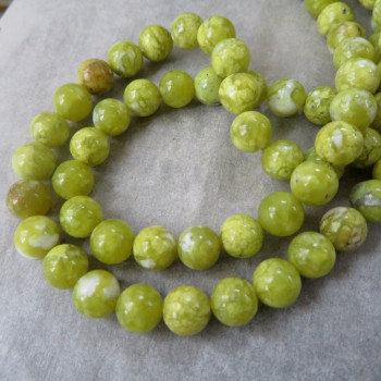 Lizardite, bead 7.5mm- (1pc)