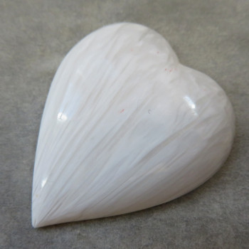 Scolecite, heart cabochon no.2