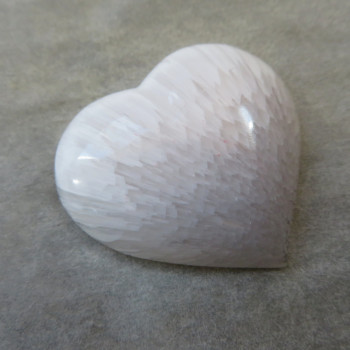Scolecite, heart cabochon no.6