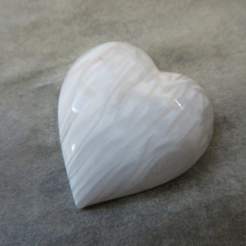 Scolecite, heart cabochon no.10