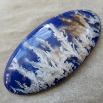 Doublet, Plume agate with lapis XXL no.1