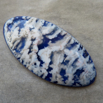 Doublet, Plume agate with lapis XXL no.2