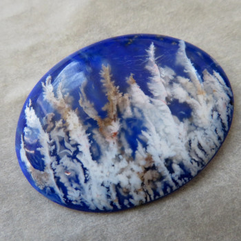 Doublet, Plume agate with lapis XXL no.3