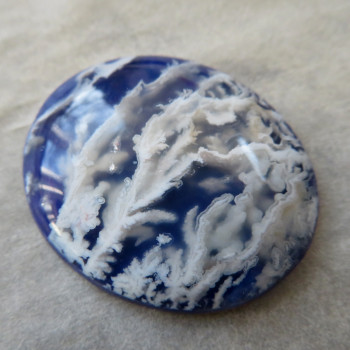 Doublet, Plume agate with lapis XL no.4