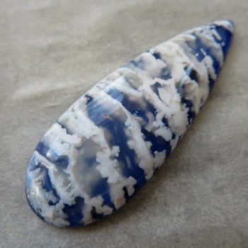 Doublet, Plume agate with lapis XL no.5