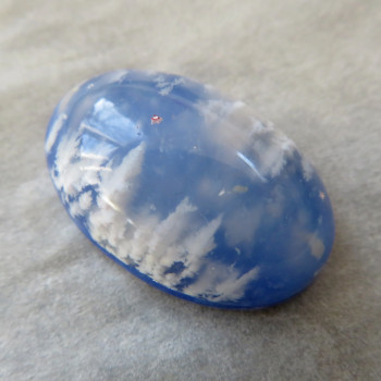 Doublet, Plume agate with lapis no.11