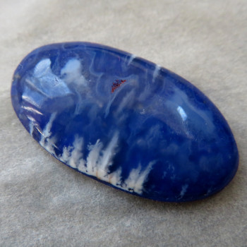 Doublet, Plume agate with lapis no.12